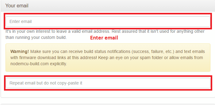Enter Email Window