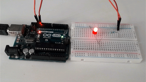 LED blinking using Arduino