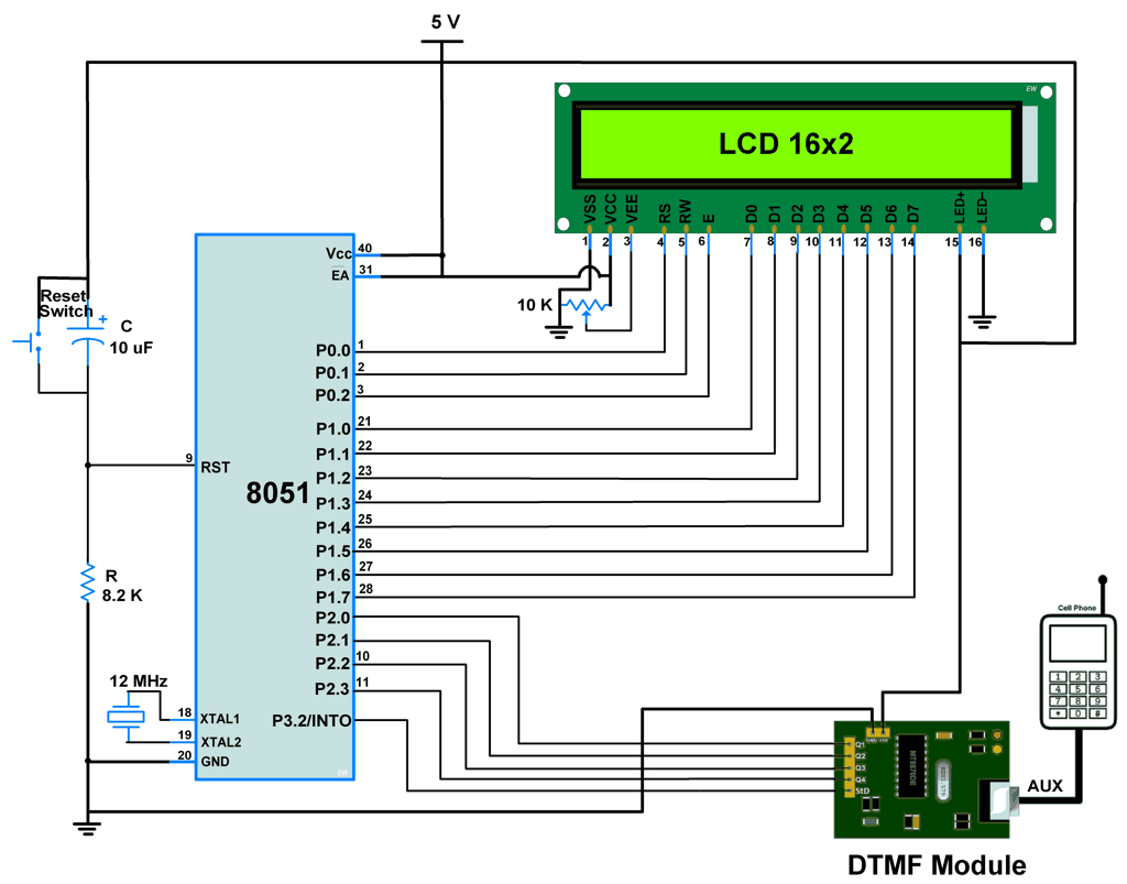 8051 Mt8870 Dtmf Interfacing With 8051 8051