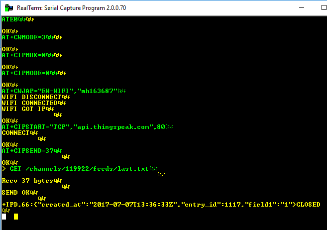 TCP Receive using ESP8266 wifi module