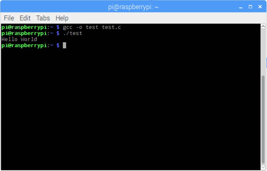 Compile and execute on Raspberry Pi