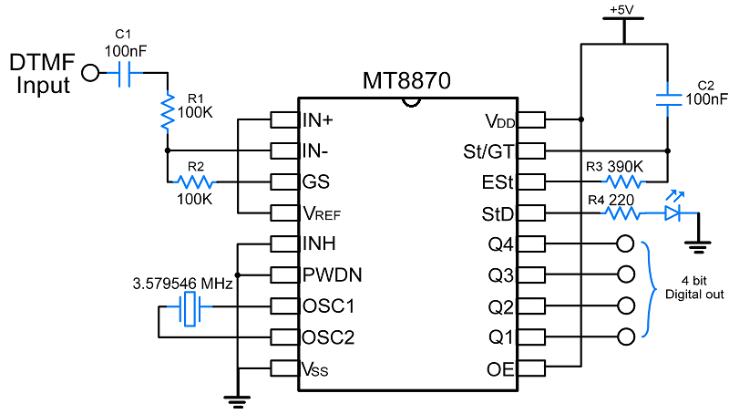 Sensors Modules Mt8870 Dtmf Decoder | Sensors Modules