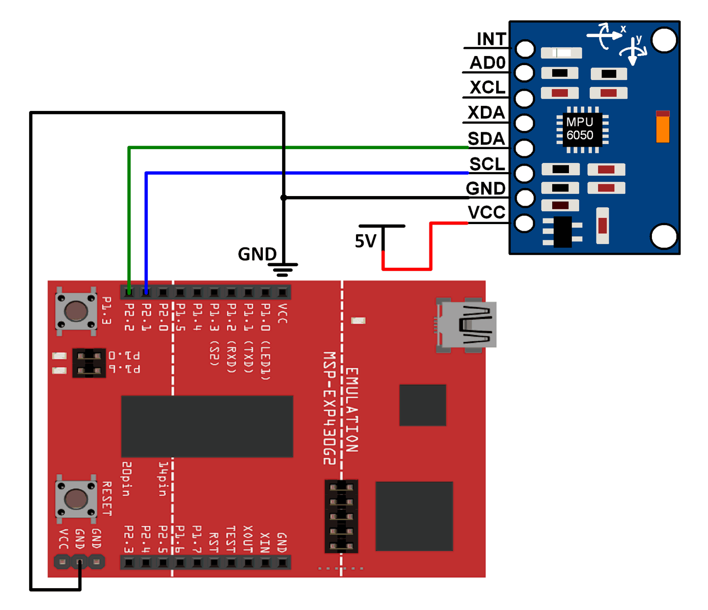Ti Launchpad Mpu6050 Interfacing With Msp Exp430g2 Ti Launchpad