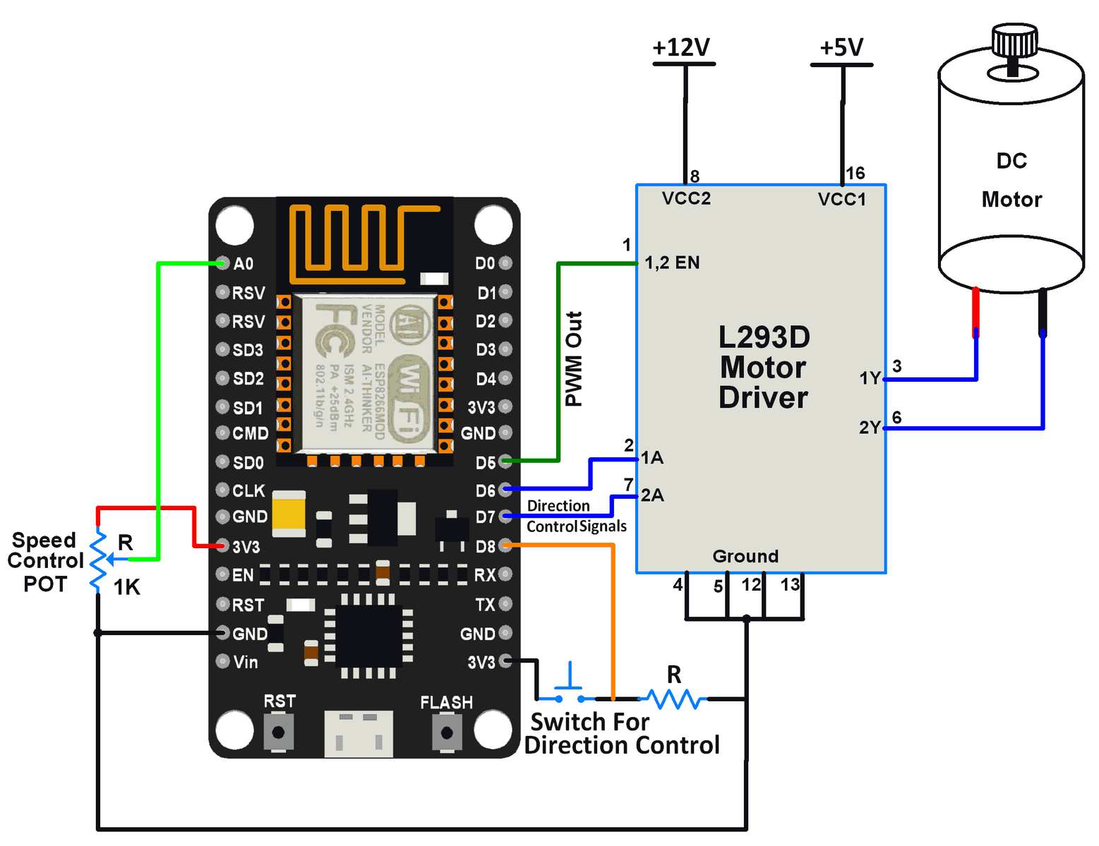 Esp8266 схема подключения