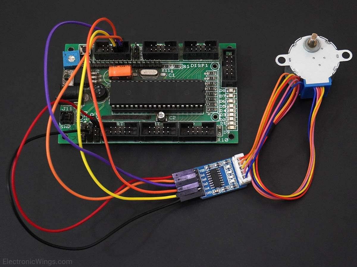 Stepper Motor Interfacing with AVR ATmega32 | AVR ATmega Controll..