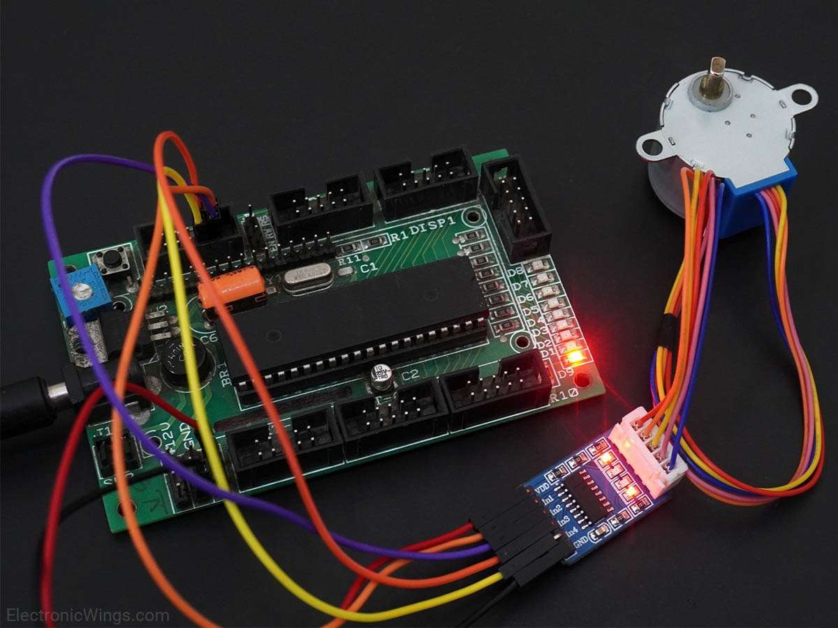 Stepper Motor Interfacing with AVR ATmega32 | AVR ATmega Controll..