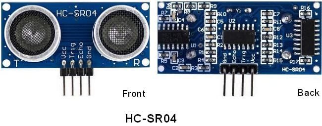 This picture shows Front and back side of Ultrasonic Module