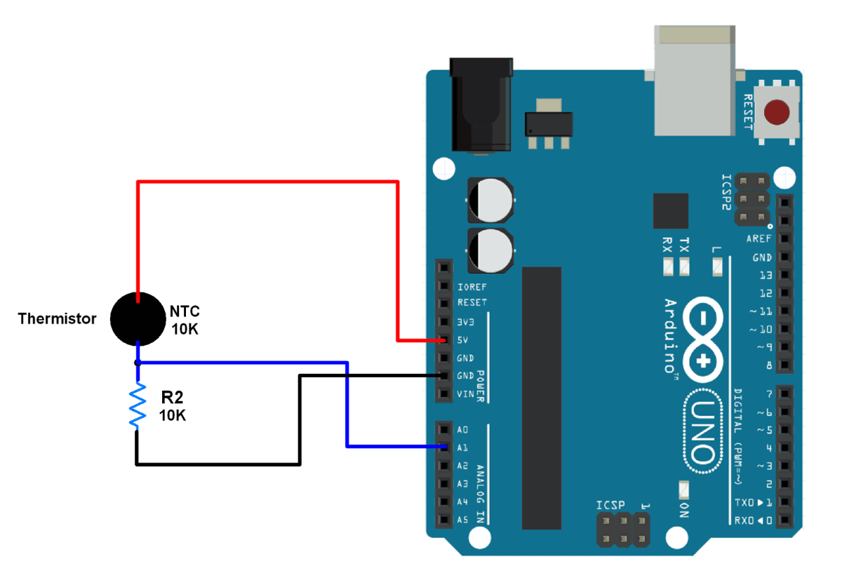 Interfacing Thermistor With Arduino UNO