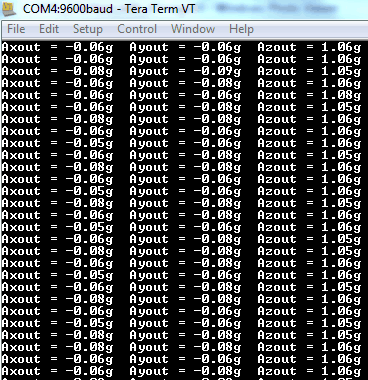 ADXL335 Acceleration