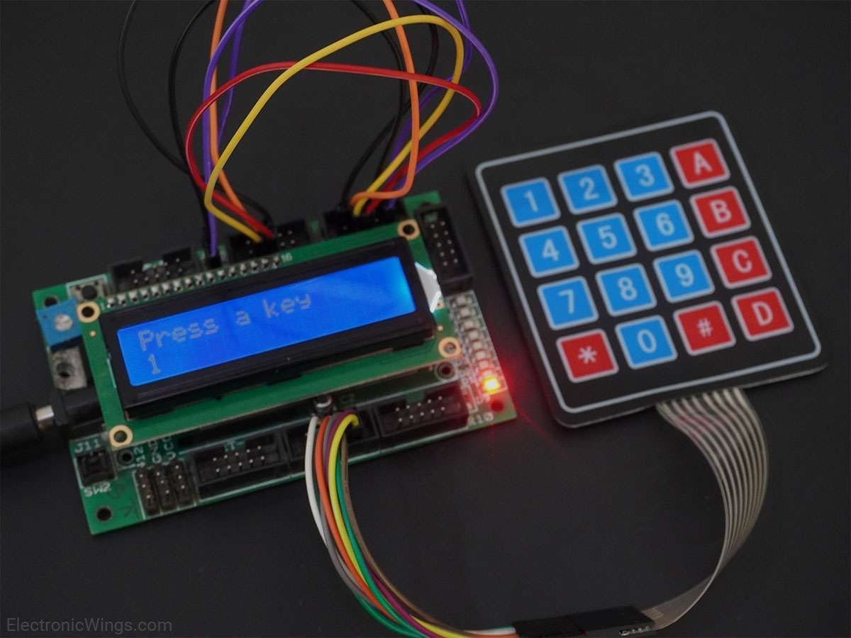 4x4 Keypad interfacing with AVR ATmega16/ATmega32 | AVR ATmega Co..