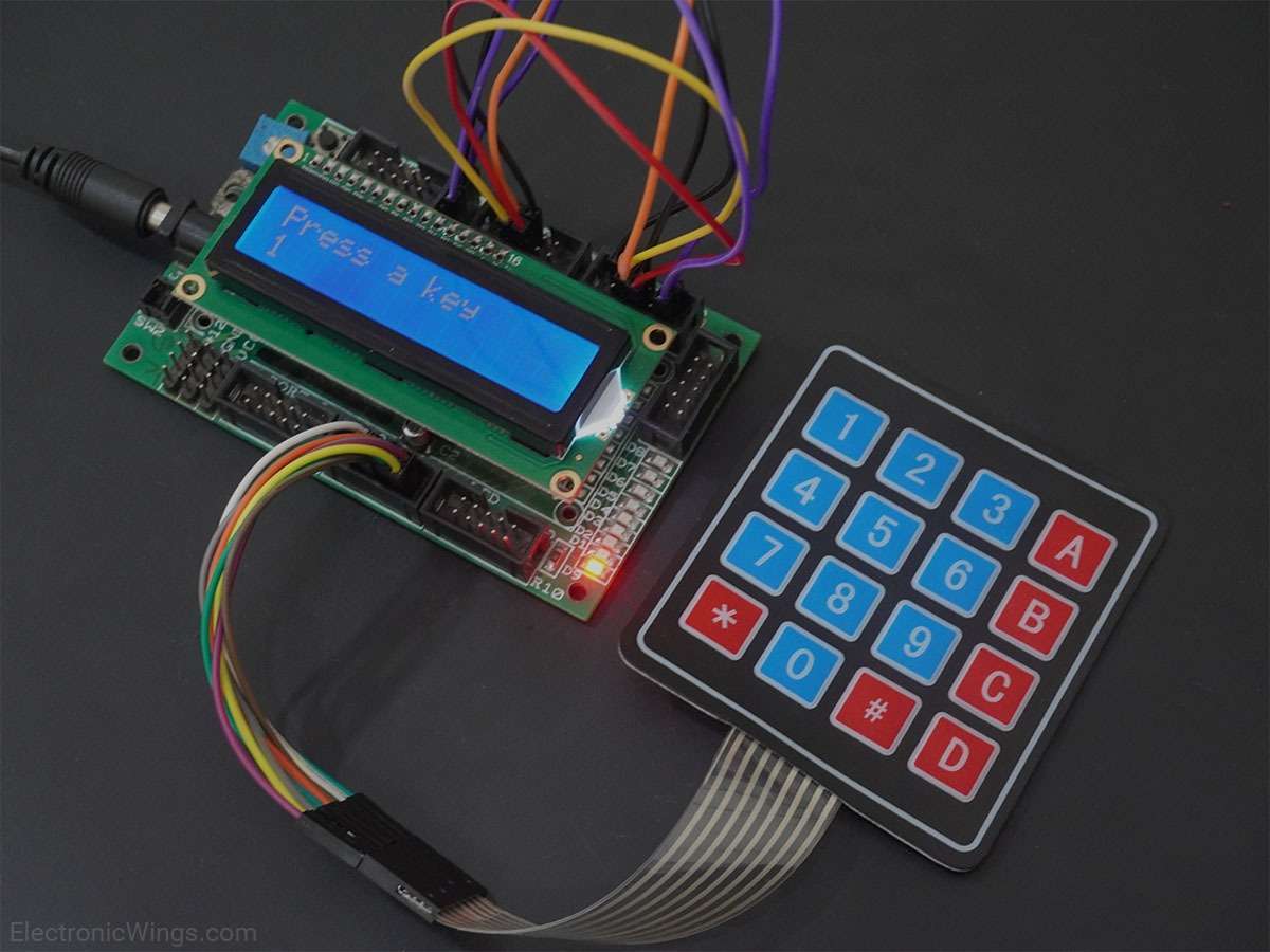4x4 Keypad interfacing with AVR ATmega16/ATmega32 | AVR ATmega Co..