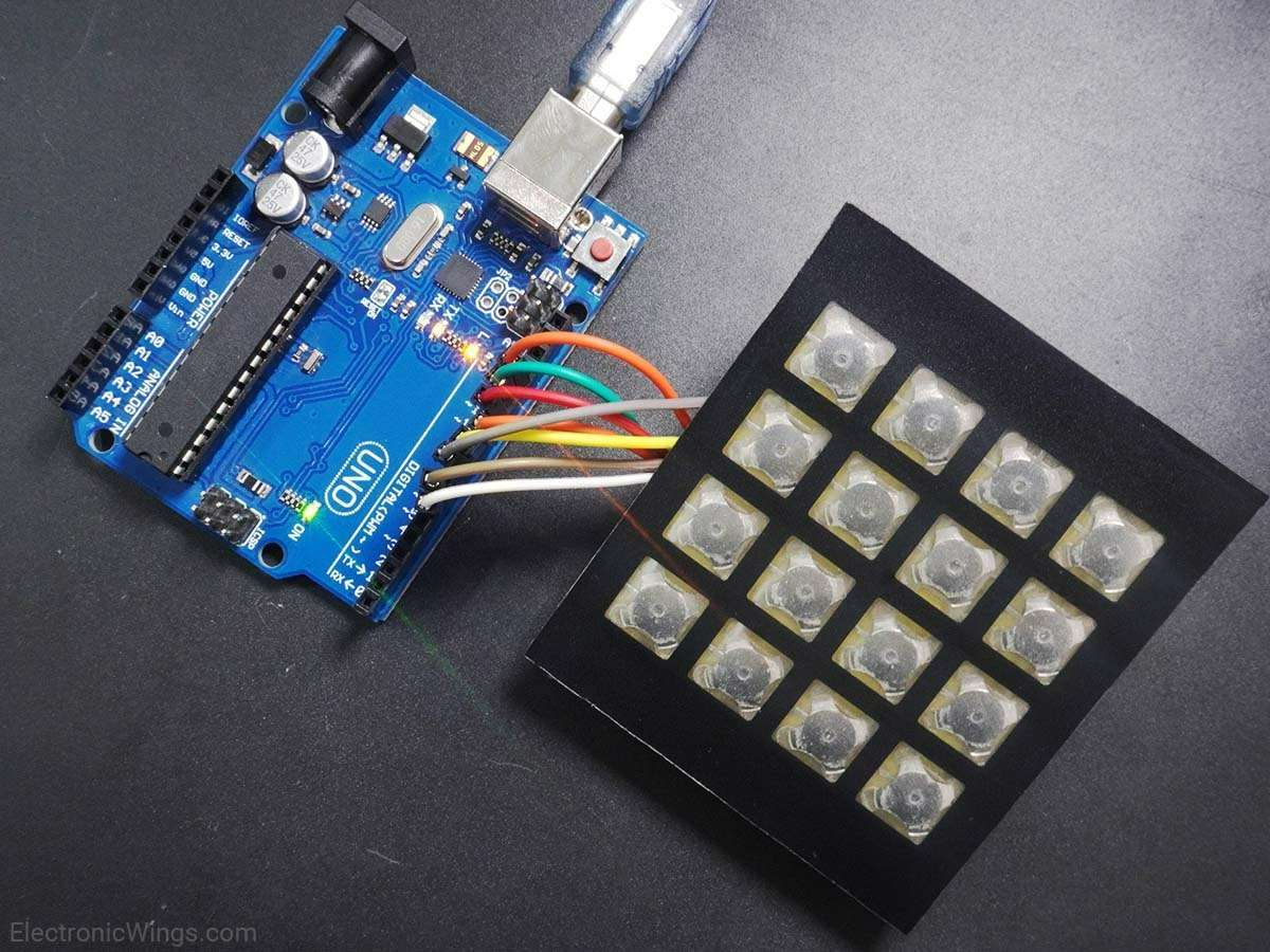 4x4 Keypad Interfacing With Arduino UNO