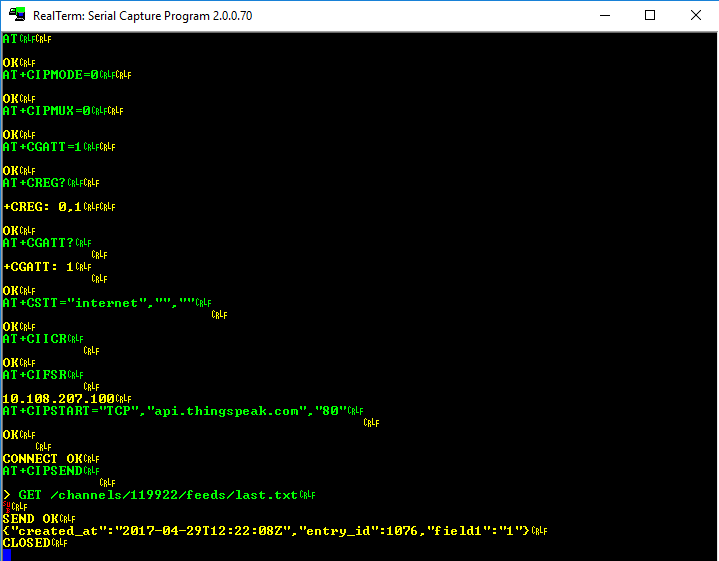 SIM900 TCP Receive method