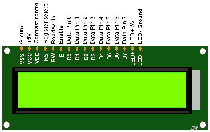 Écran LCD 1602 illumination verte compatible avec Arduino.