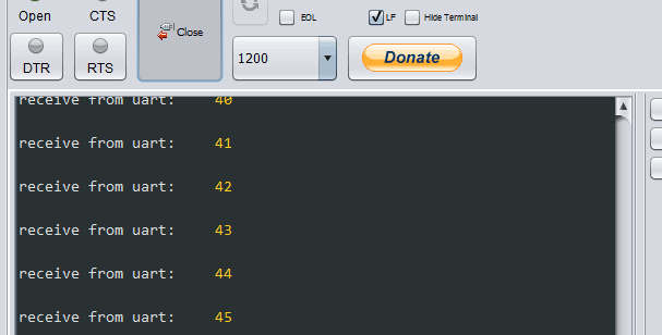 ESPlorer serial monitor window