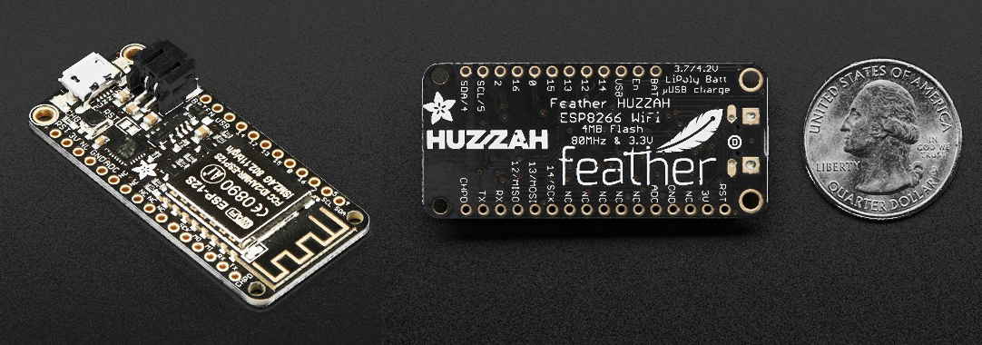 Adafruit feathers huzzah ESP8266 board