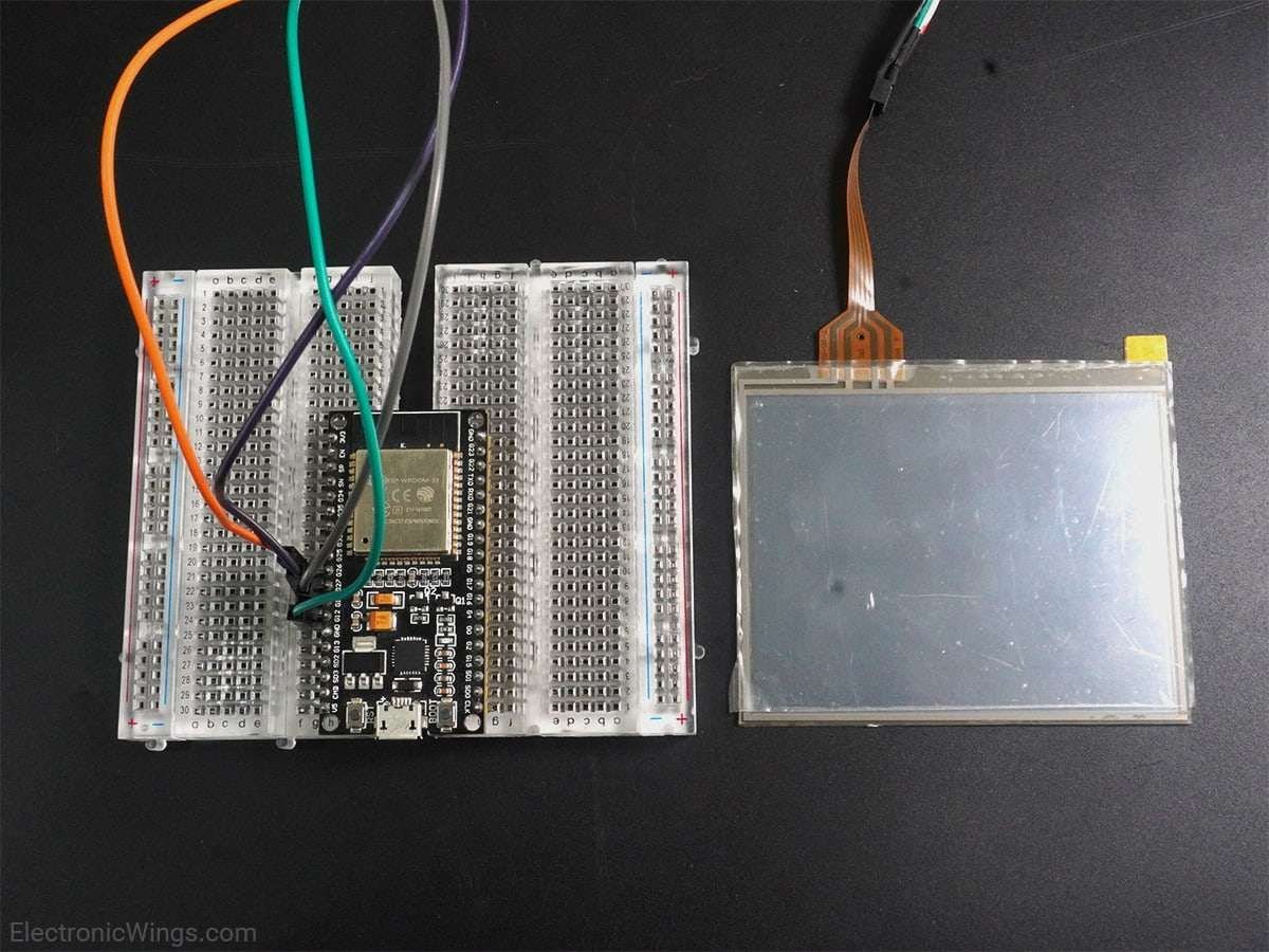 4-Wire Resistive Touch Screen Interfacing with ESP32 | ESP32