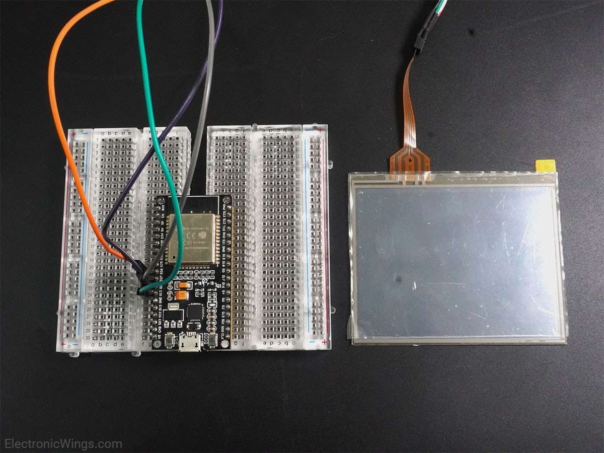 4-Wire Resistive Touch Screen Interfacing with ESP32 | ESP32