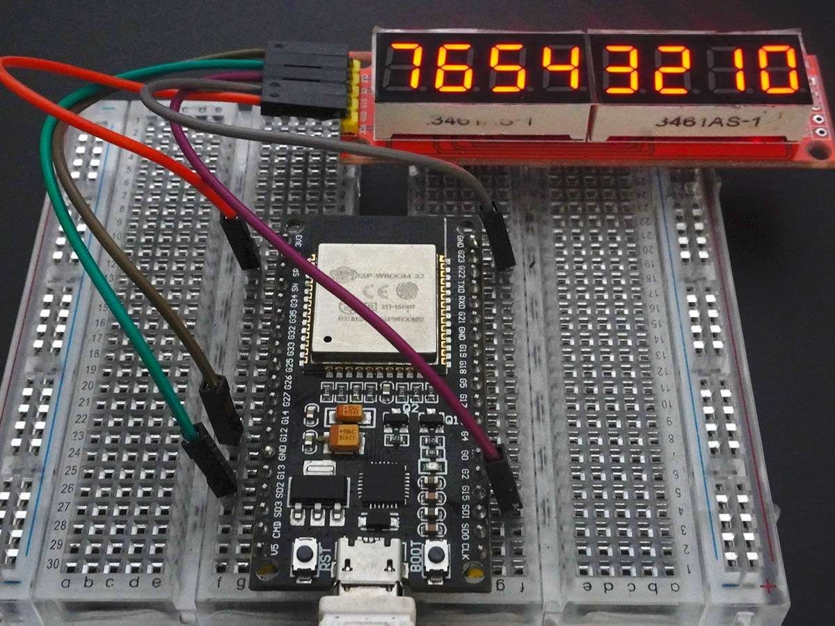 MAX7219 7-Segment Display Interfacing with ESP32 | ESP32