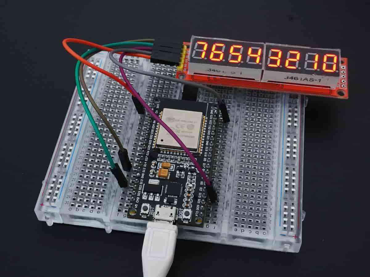 MAX7219 7-Segment Display Interfacing with ESP32 | ESP32