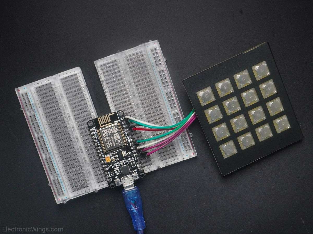 4x4 Matrix Keypad Interfacing with NodeMCU | NodeMCU
