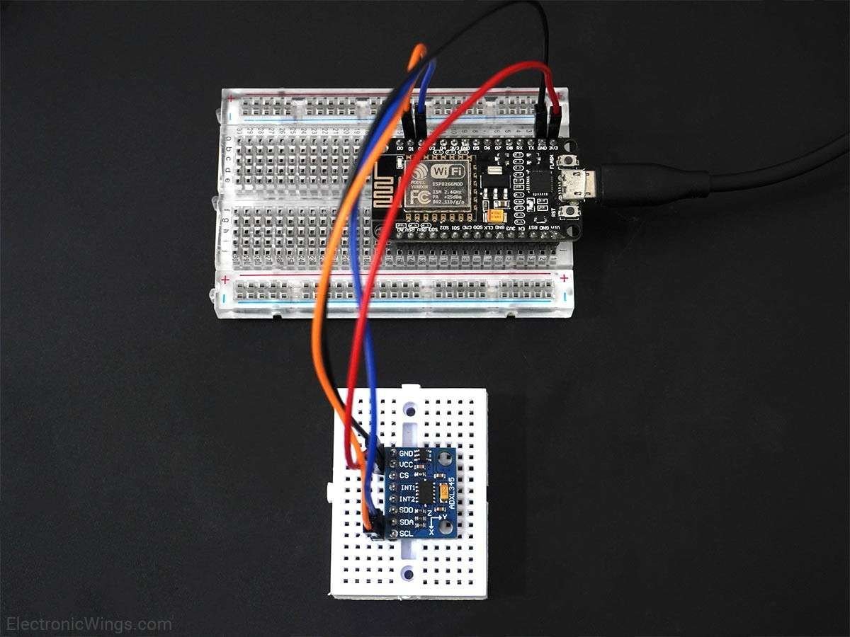 ADXL345 Accelerometer Interfacing with NodeMCU | NodeMCU