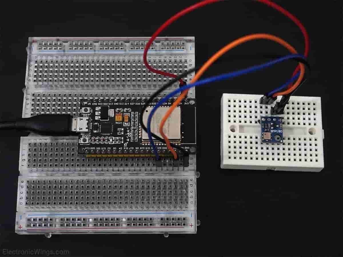 BMP180 Barometer Sensor Interfacing with ESP32 | ESP32