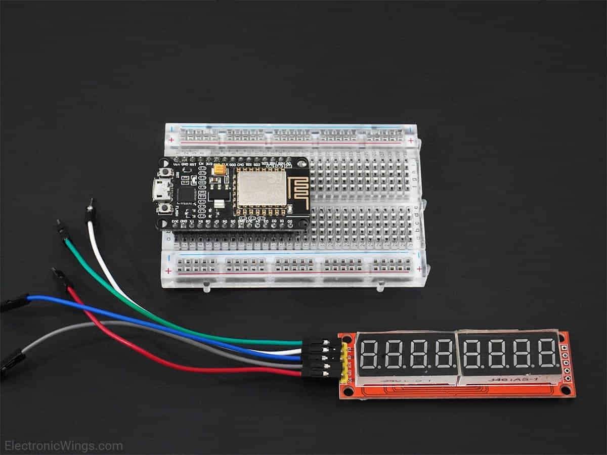 MAX7219 7-Segment Display Interfacing with NodeMCU | NodeMCU