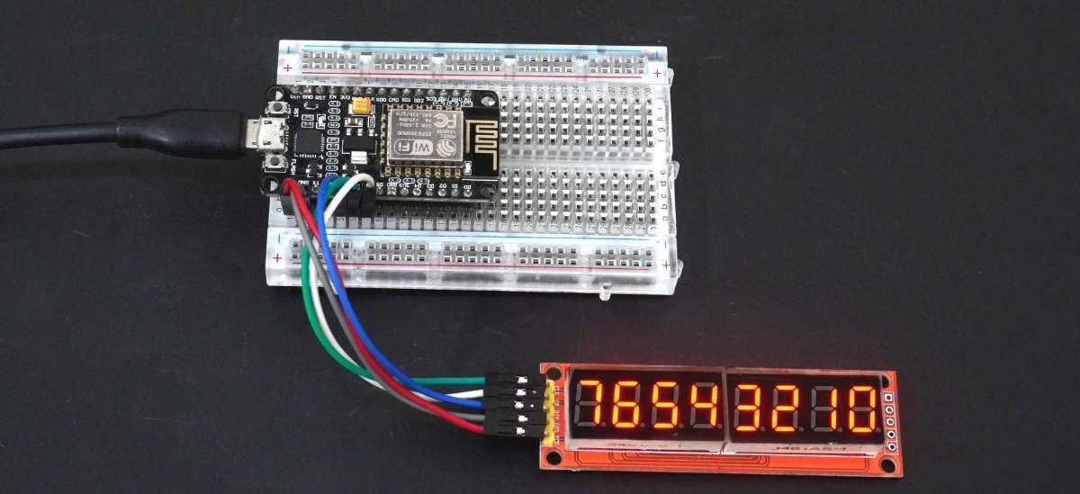 MAX7219 7-Segment Display Interfacing with NodeMCU | NodeMCU