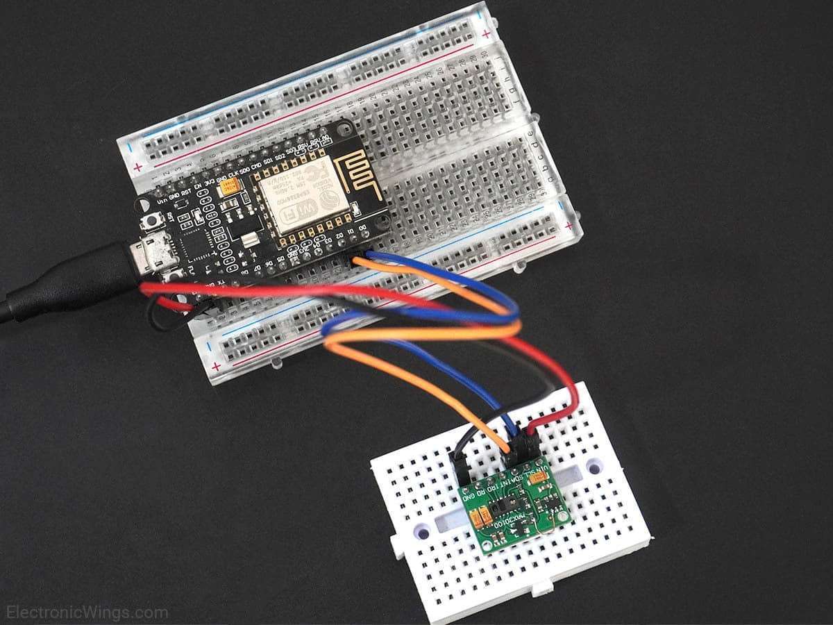 MAX30100 Pulse Oximeter Interfacing with NodeMCU