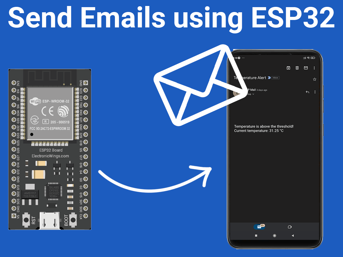Send Emails using ESP32 with SMTP Server | ESP32