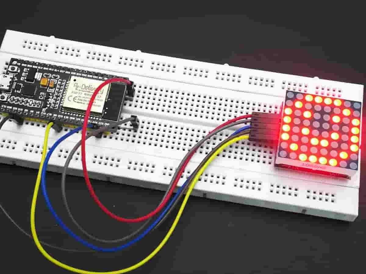 MAX7219 LED Matrix Display Interfacing with ESP32 | ESP32