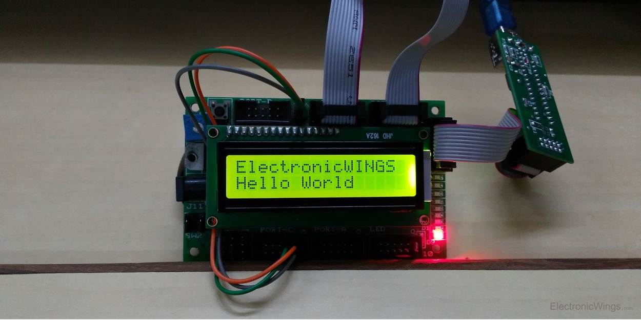 Photo of LCD16x2 string output using 8051
