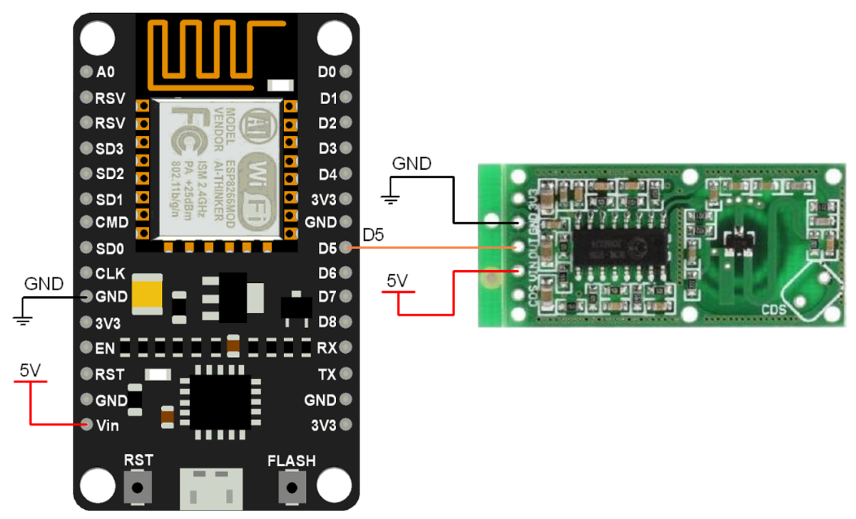 Sensore Radar RCWL-0516 Per Arduino - 5 Pezzi Con Cavi Jumper - Rilevamento Movimento A Microonde