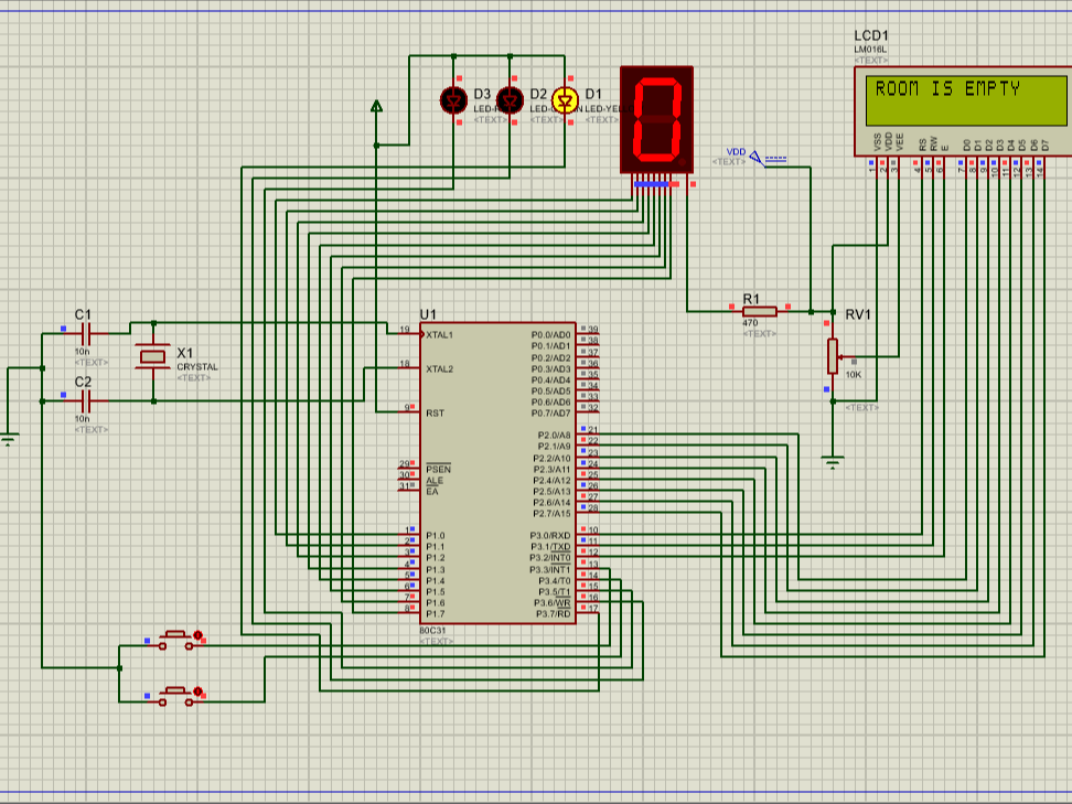 Interfacing seven segment display LCD and 8051 microcontroller