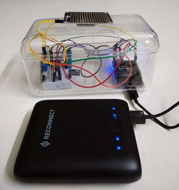 Iot weather station using NodeMCU and Adafruit Circuit Diagram