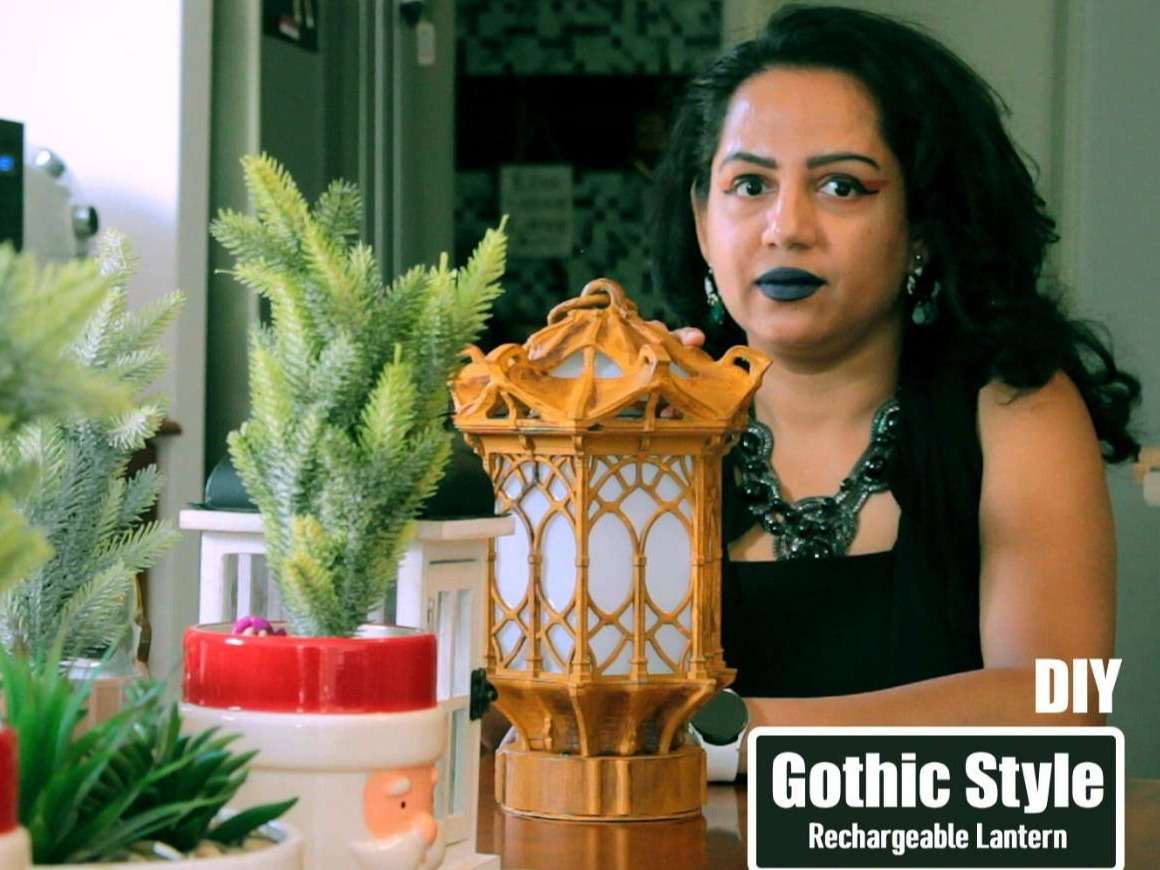 3D Printed Rechargeable Gothic Lantern