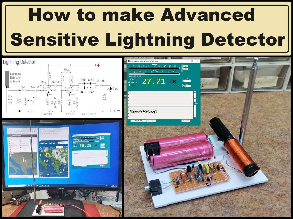 Advanced Sensitive Lightning detector with PC Graph | project