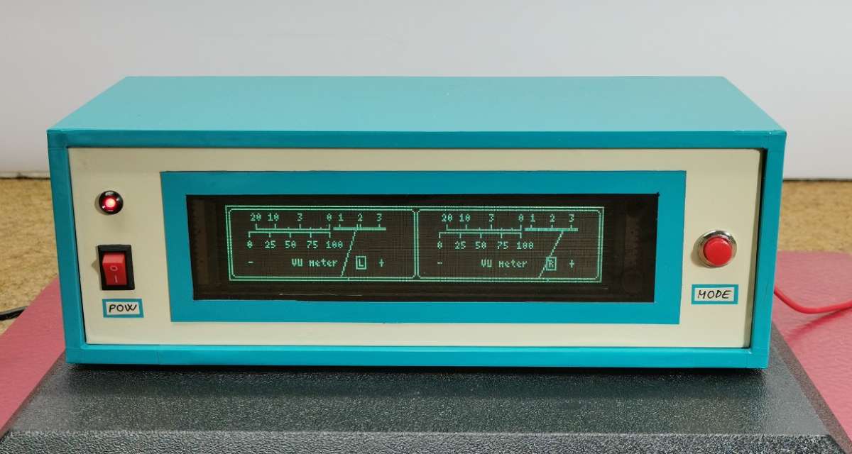 Arduino Bar graph Stereo VU meter on VFD display GP1287 | project