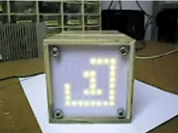 Arduino Buttonless LED Matrix Clock with ADXL335 sensor | project