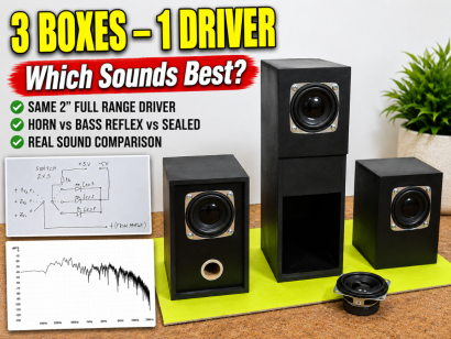 Bass Reflex vs Sealed vs Horn  Same 2 inch Speaker Test