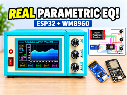Build a Real 5-Band Parametric EQ with ESP32 and WM8960 -  Stereo DSP Audio Processor