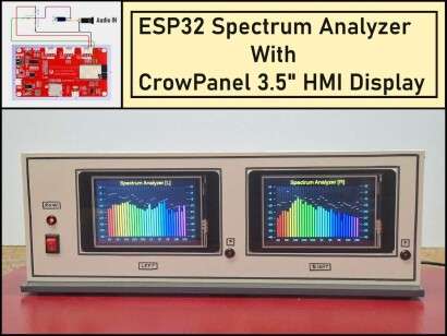 DIY ESP32 Audio Spectrum Analyzer -  CrowPanel Display