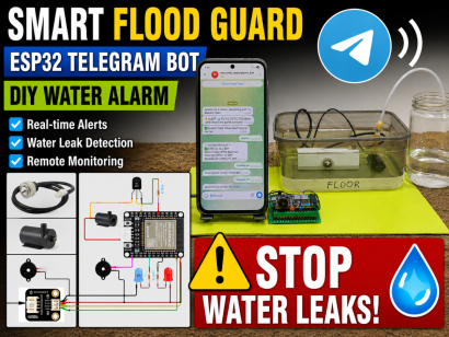 DIY ESP32 Telegram Flood Protection System - Smart Home Automation