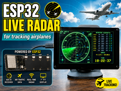 Real-Time Air Traffic Radar using ESP32 and ADS-B Data