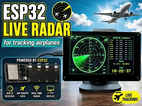 Real-Time Air Traffic Radar using ESP32 and ADS-B Data