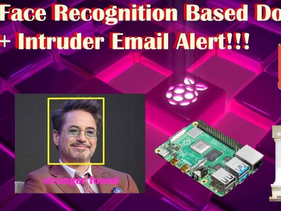 Face Recognition Based Door Unlock Using Raspberry Pi 4B  and Intruder Email alert