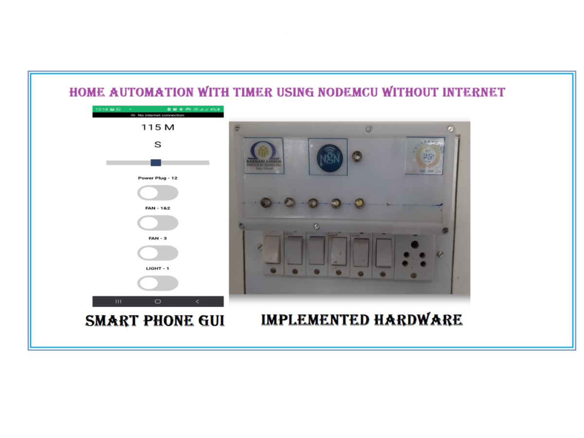 HOME AUTOMATION WITH TIMER USING NODEMCU WITHOUT INTERNET