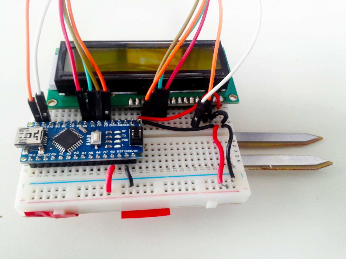 Simple plant monitor using Soil Moisture and Arduino Nano | proje..