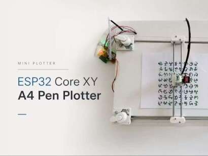 MiniPlotter - ESP32 CoreXY A4 Pen Plotter